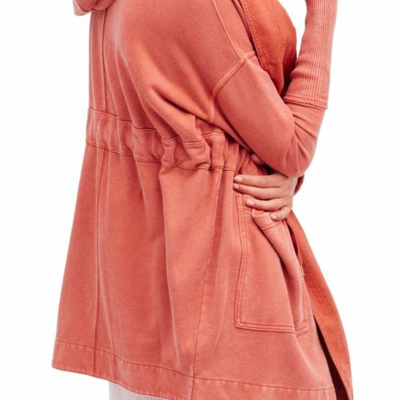 Free People Brentwood Cotton Cardigan Orange XS - Picture 10 of 10